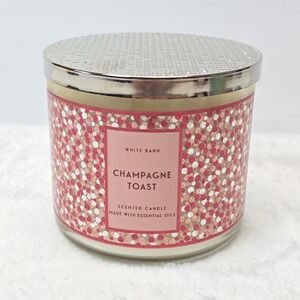 Bath and Body Works CHAMPAGNE TOAST 3-Wick Scented Candle ~ 14.5 oz. White Barn